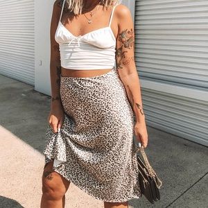 NWT PRINCESS POLLY ZAZU MIDI SKIRT LEOPARD